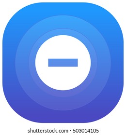 Minus Purple - blue circular UI/UX App Icon / Logo Design