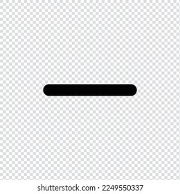 Minus, remove, subtract filled icon in transparent background, basic app and web UI bold line icon, EPS10