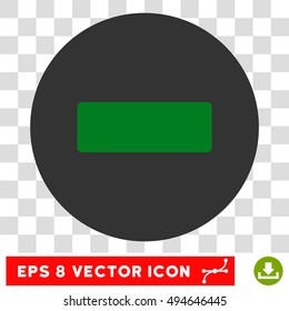 Minus round icon. Vector EPS illustration style is flat iconic bicolor symbol, green and gray colors, transparent background.