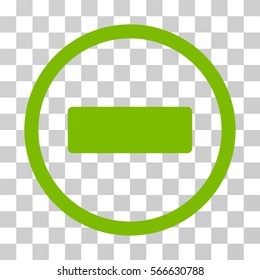 Minus rounded icon. Vector illustration style is flat iconic symbol inside a circle, eco green color, transparent background. Designed for web and software interfaces.