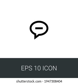 minus rounded message simple icon