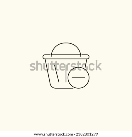 Minus Shopping Basket Icon - Remove Item from Basket, Subtract, Delete - E-commerce, Digital Commerce, Retail Technology - Online Shopping, Basket Management
