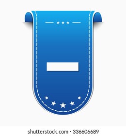 Minus Sign blue Vector Icon Design