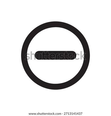 Minus sign in circle icon for subtracting or deleting items.
