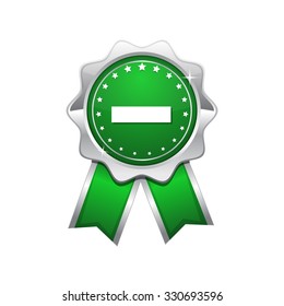 Minus Sign Green Vector Icon Design