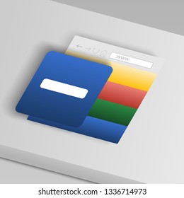 minus sign icon. From collection button icons