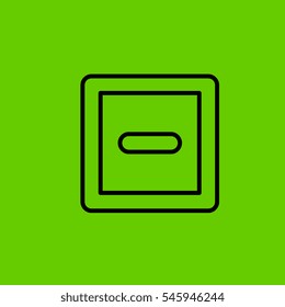 minus sign icon flat disign