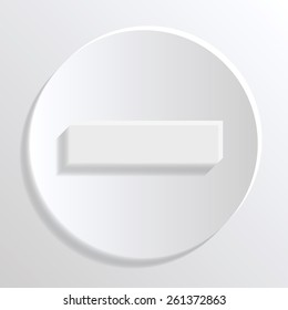 Minus sign icon. Negative symbol. Zoom out