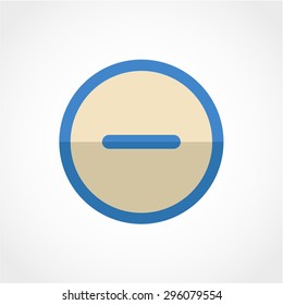 Minus sign icon. Negative symbol. Zoom out. Circles Icon Isolated on White Background