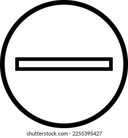 minus sign icon. Thin linear minus sign outline icon isolated on white background. Line vector minus sign sign, symbol for web and mobile