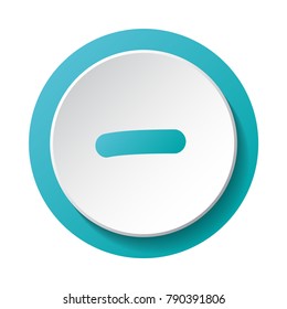 Minus sign - icon. Vector.