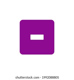 Minus sign icon. Vector image for the design of sites and applications.