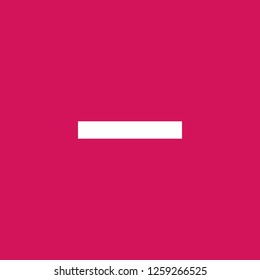 minus sign icon vector. minus sign sign on pink background. minus sign icon for web and app