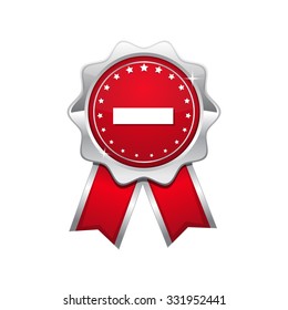 Minus Sign Red Vector Icon Design
