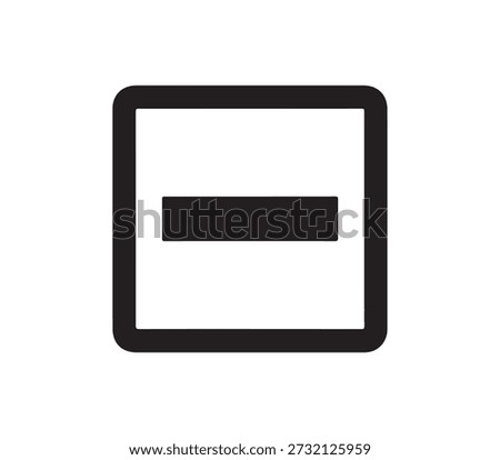 A minus sign in a square icon.
