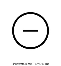 Minus Sign Vector Icon Design Template