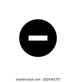 Minus sign vector icon  isolated on white background