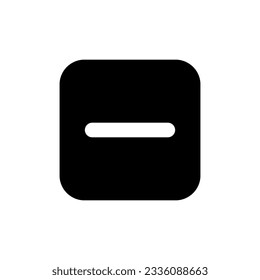 Minus solid icon vector design for ui user interface
