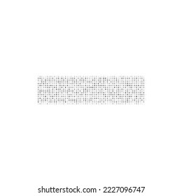 The minus symbol filled with black dots. Pointillism style. Vector illustration on white background