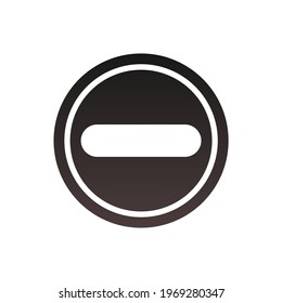 minus symbol for no entry warning,