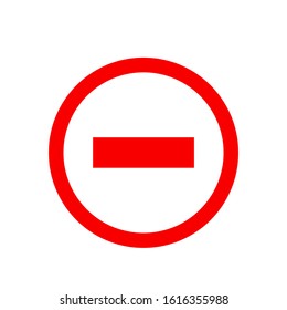 Minus symbol vector icon isolated