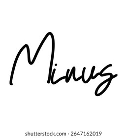 minus text for T-shirt print and other use on white background.