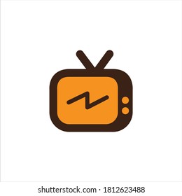 Minus type tube television, vector icon