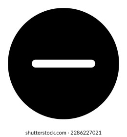 minus of user interface solid icon set