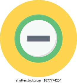 minus vector colour flat icon