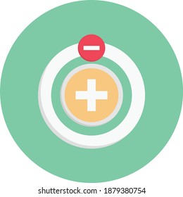 menos icono plano de color vector