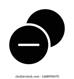 minus vector glyph flat icon 