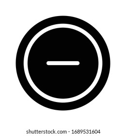 menos icono plano de glifo vectorial 