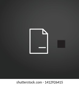 Minus vector icon. Minus concept stroke symbol design. Thin graphic elements vector illustration, outline pattern for your web site design, logo, UI. EPS 10.