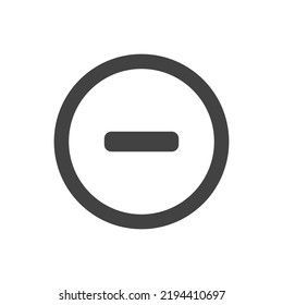 Minus vector icon eps 10 for user interface design. Remove item symbol.