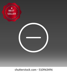 Minus Vector Icon Illustration