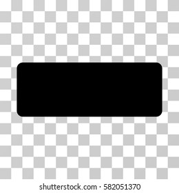 Minus vector icon. Illustration style is flat iconic black symbol on a transparent background.