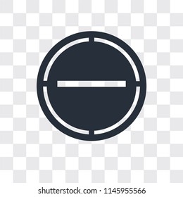 Minus vector icon isolated on transparent background, Minus logo concept