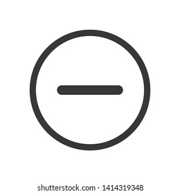 Minus vector icon in modern design style for web site and mobile app