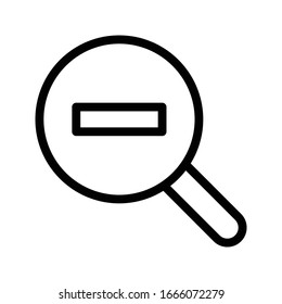 minus vector thin line icon 