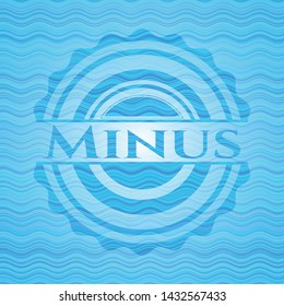Minus water wave concept emblem background. Vector Illustration. Detailed.