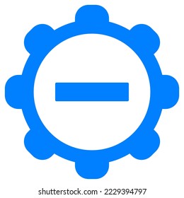 Minus and wheel on white