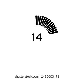 Minute countdown icon for illustrator and graphic design