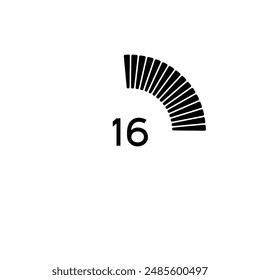 Minute countdown icon for illustrator and graphic design