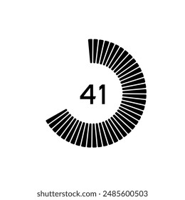 Minute countdown icon for illustrator and graphic design
