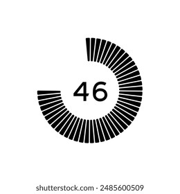 Icono de cuenta atrás de minutos para ilustrador y Diseño gráfico