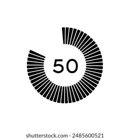 Minute countdown icon for illustrator and graphic design