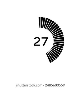 Minute countdown icon for illustrator and graphic design
