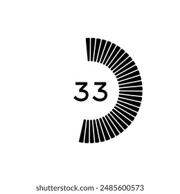 Minute countdown icon for illustrator and graphic design