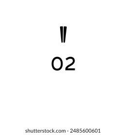Minute countdown icon for illustrator and graphic design