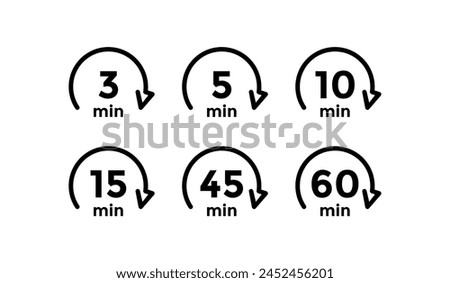 Minute duration information vector logo 